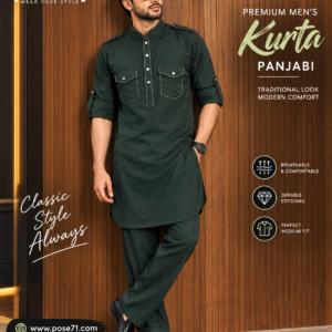 Trending kurta pajama( Olive Green 13)
