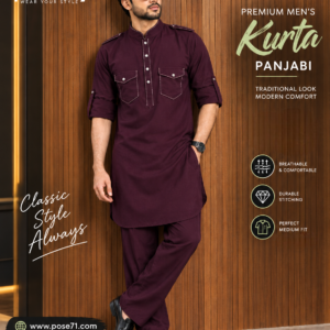 Trending kurta pajama ( Deep-Maroon 12)