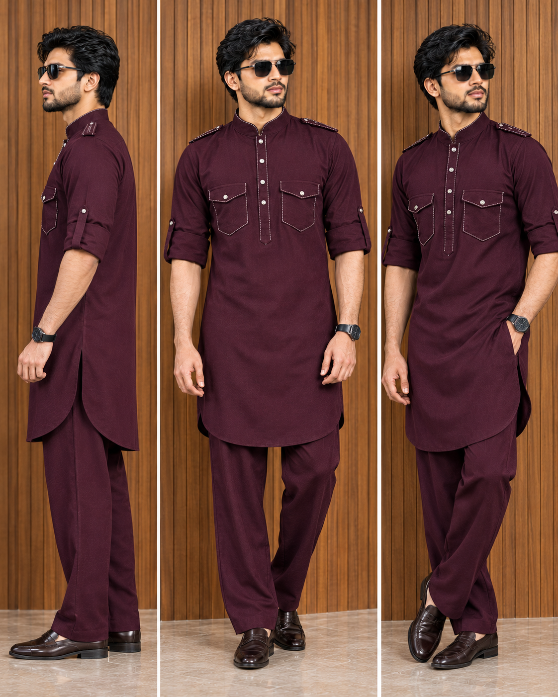 Trending kurta pajama ( Deep-Maroon 12) - Image 2